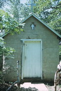 INDIAN LAKE CO PARK, S OF STATE HIGHWAY 19, ON HILL .5 M E OF LAKE, .75 M SW OF MARKER, a Astylistic Utilitarian Building church, built in Berry, Wisconsin in 1857.