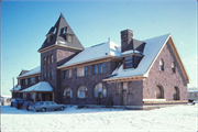 400 W 3RD AVE, a Romanesque Revival depot, built in Ashland, Wisconsin in 1890.
