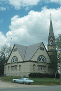 E CHURCH RD, .2 M W OF HILLSIDE RD, a Queen Anne church, built in Christiana, Wisconsin in 1893.