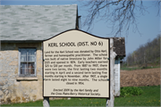 NW CNR OF COUNTY HIGHWAY KP AND OTTO KERL RD, a Front Gabled one to six room school, built in Berry, Wisconsin in 1874.