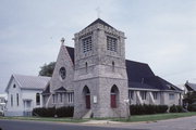 408 PARK AVE, a Late Gothic Revival church, built in Oconto, Wisconsin in 1900.