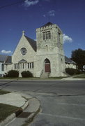 408 PARK AVE, a Late Gothic Revival church, built in Oconto, Wisconsin in 1900.