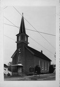 NE CORNER OF BURTON AND LARSON, a Early Gothic Revival church, built in Richland Center, Wisconsin in 1891.