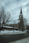 NE CNR OF SOUTH AND W 3RD STS, a Late Gothic Revival church, built in Waunakee, Wisconsin in 1876.