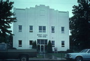 CORNER OF BROADWAY AND OAK, a Art Deco courthouse, built in Grantsburg, Wisconsin in 1888.
