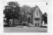 401 S 5TH ST, a Romanesque Revival church, built in Stoughton, Wisconsin in 1902.