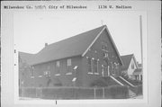 1136 W MADISON ST, a Late Gothic Revival church, built in Milwaukee, Wisconsin in 1909.