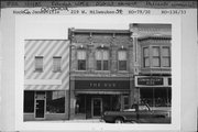 219 W MILWAUKEE ST, a Italianate retail building, built in Janesville, Wisconsin in 1865.