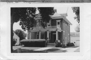 200 S VAN BUREN ST, a American Foursquare house, built in Stoughton, Wisconsin in 1908.