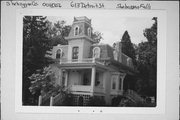 613 DETROIT ST, a Second Empire house, built in Sheboygan Falls, Wisconsin in 1870.