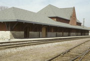 Chicago and Northwestern Railroad Depot, a Building.
