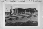 751 S CENTRAL AVE, a Prairie School depot, built in Marshfield, Wisconsin in 1917.