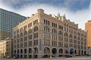 605-617 N BROADWAY, a Romanesque Revival large office building, built in Milwaukee, Wisconsin in 1885.