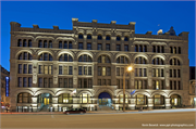 605-617 N BROADWAY, a Romanesque Revival large office building, built in Milwaukee, Wisconsin in 1885.