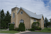 W1096 CONCORD CENTER DR, a Late Gothic Revival church, built in Concord, Wisconsin in 1915.