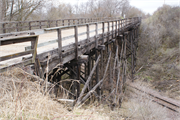 CTH M, a NA (unknown or not a building) wood bridge, built in Randolph, Wisconsin in 1910.