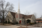 700 BEECHWOOD AVE, a Late Gothic Revival church, built in Waukesha, Wisconsin in 1940.