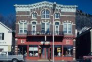111 N MAIN ST, a Romanesque Revival retail building, built in Alma, Wisconsin in 1881.