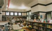 10 N 3RD ST, a Prairie School library, built in Barron, Wisconsin in 1912.