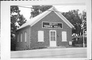 WEST SIDE OF BAY SETTLEMENT ROAD, NORTH OF CHURCH ROAD, SOUTH OF STATE HIGHWAY 57, a Front Gabled town hall, built in Scott, Wisconsin in .