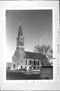 702 N Baird St, a Romanesque Revival church, built in Green Bay, Wisconsin in 1910.