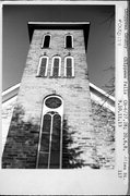 117 ALLEN ST, a Romanesque Revival church, built in Chippewa Falls, Wisconsin in 1872.