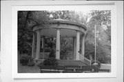 IRVINE PARK, NEAR S GATE, a Neoclassical/Beaux Arts bandstand, built in Chippewa Falls, Wisconsin in 1924.