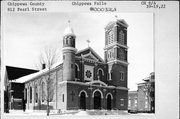 812 PEARL ST, a Romanesque Revival church, built in Chippewa Falls, Wisconsin in 1884.