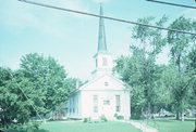 105 S MAIN ST, a Greek Revival church, built in Pardeeville, Wisconsin in 1865.