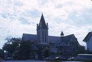 120 W PLEASANT ST, a Queen Anne church, built in Portage, Wisconsin in 1893.