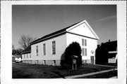 112 1ST ST, a Greek Revival church, built in Lodi, Wisconsin in 1867.