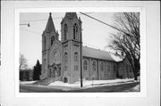102 N 5TH AVE, a Romanesque Revival church, built in Sturgeon Bay, Wisconsin in 1909.