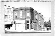 217-217A BROADWAY, a Commercial Vernacular retail building, built in Berlin, Wisconsin in 1884.