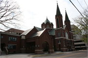 621 N 2ND ST, a Romanesque Revival church, built in Wausau, Wisconsin in 1912.