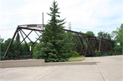 WISCONSIN RIVER AT WASHINGTON ST, a NA (unknown or not a building) overhead truss bridge, built in Wausau, Wisconsin in 1890.