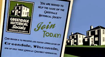 Membership poster for Greendale Historical Society.