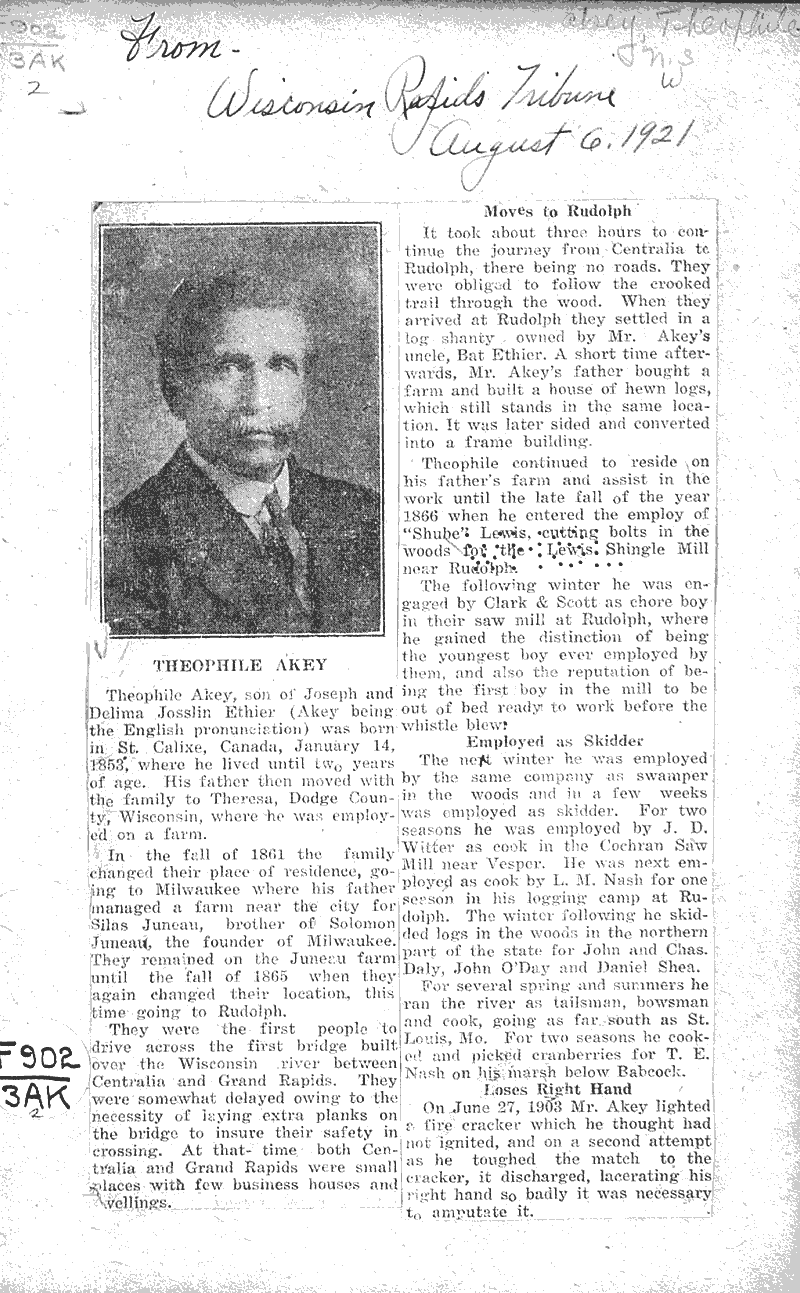  Source: Wisconsin Rapids Tribune Date: 1921-08-06