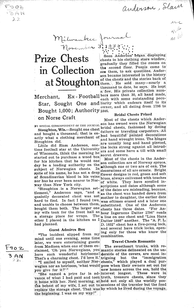  Source: Milwaukee Journal Topics: Immigrants Date: 1935-11-03
