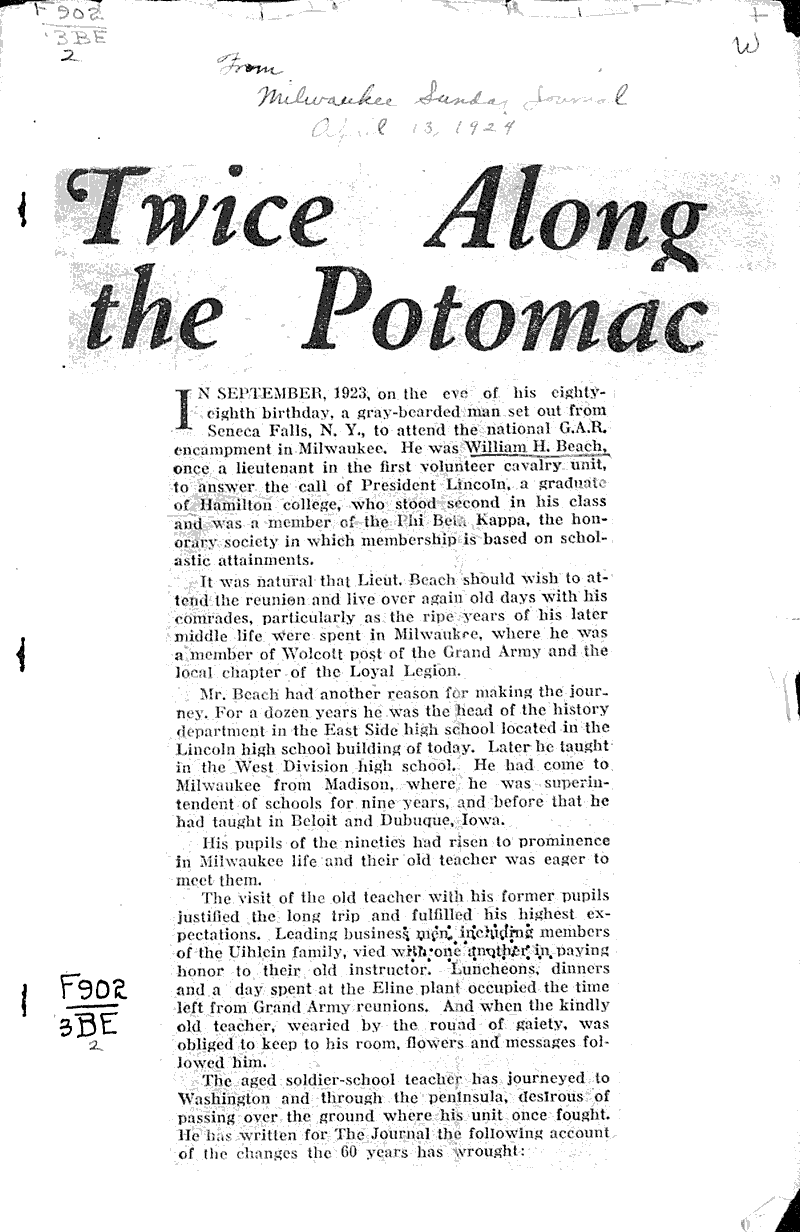  Source: Milwaukee Journal Topics: Wars Date: 1924-04-13