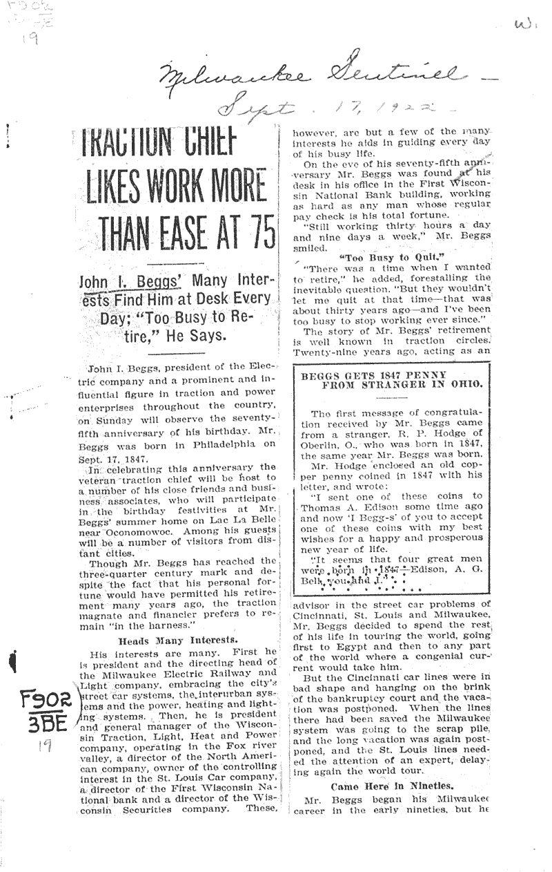  Source: Milwaukee Sentinel Topics: Industry Date: 1922-09-17