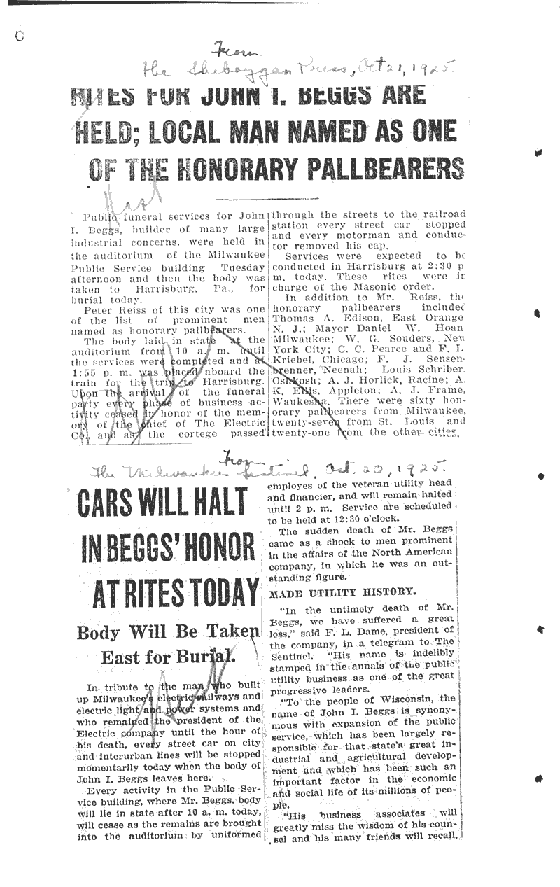  Source: Sheboygan Daily Press Topics: Industry Date: 1925-10-21