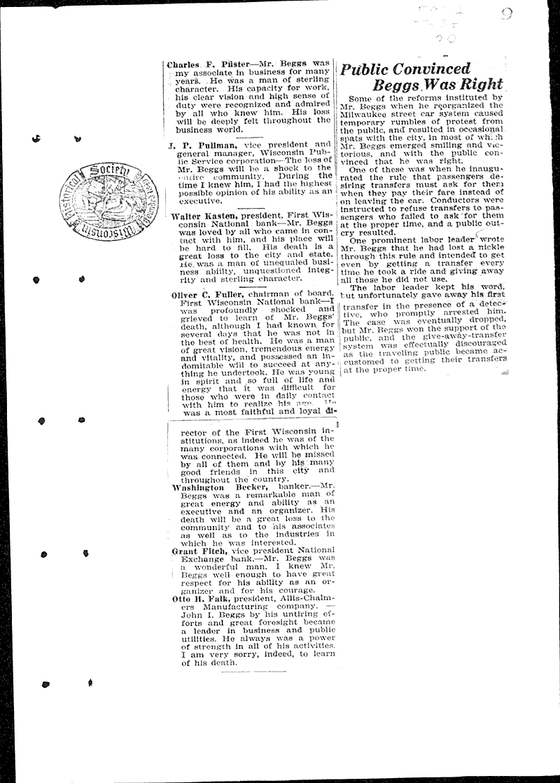  Source: Milwaukee Sunday Telegram Topics: Industry Date: 1925-10-18
