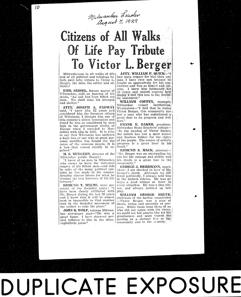  Source: Milwaukee Leader Topics: Social and Political Movements Date: 1929-08-07