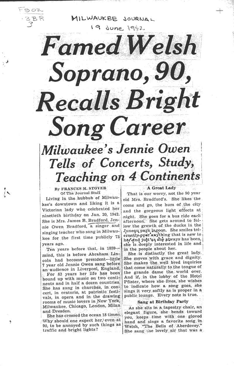  Source: Milwaukee Journal Topics: Art and Music Date: 1942-06-19