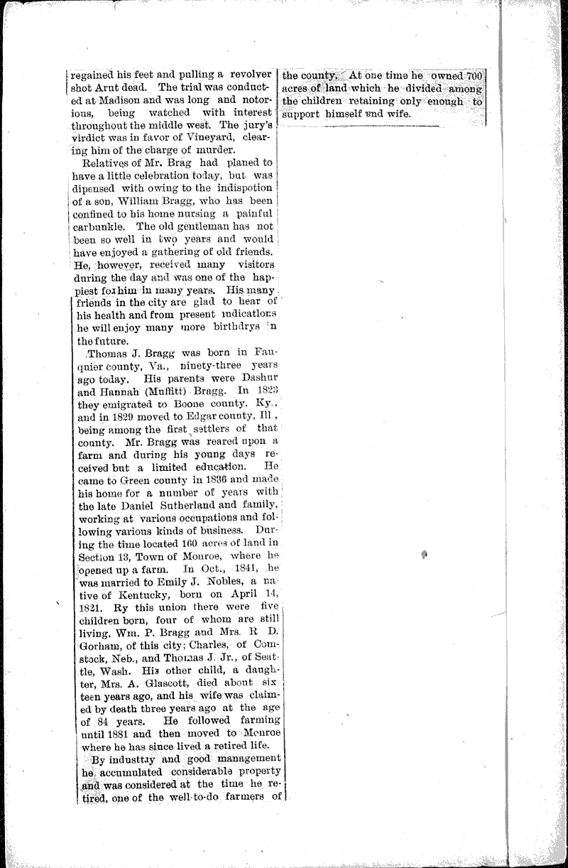  Source: Monroe Daily Journal Topics: Civil War Date: 1906-01-16