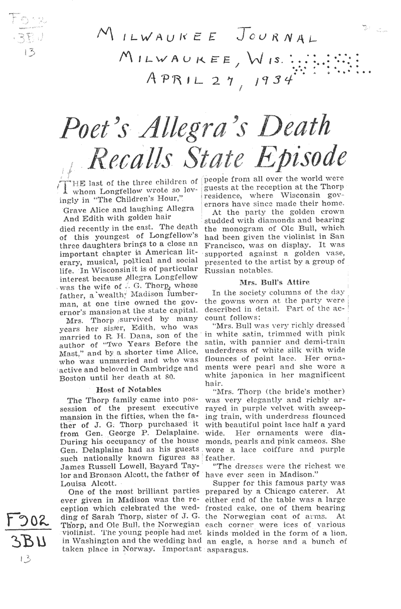  Source: Milwaukee Journal Topics: Art and Music Date: 1934-04-27