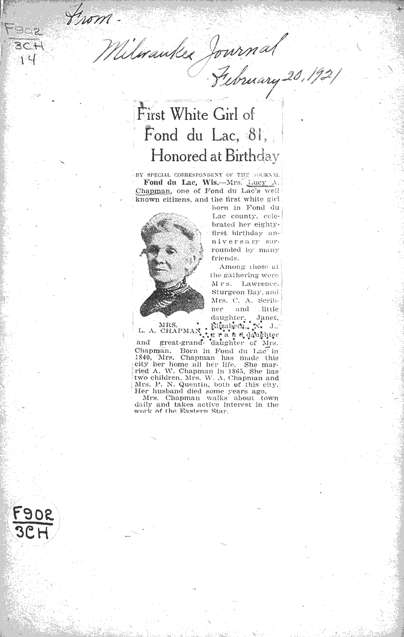  Source: Milwaukee Journal Date: 1921-02-20