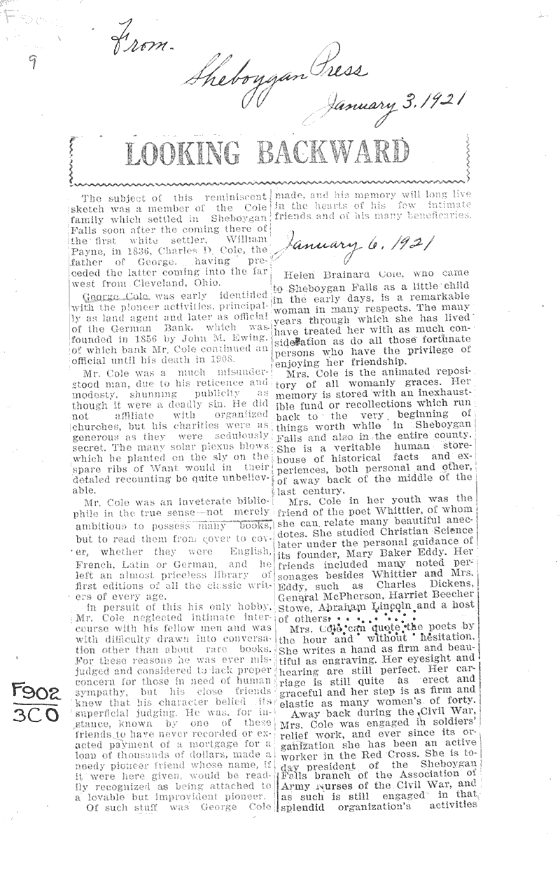 Source: Sheboygan Press Date: 1921-01-03