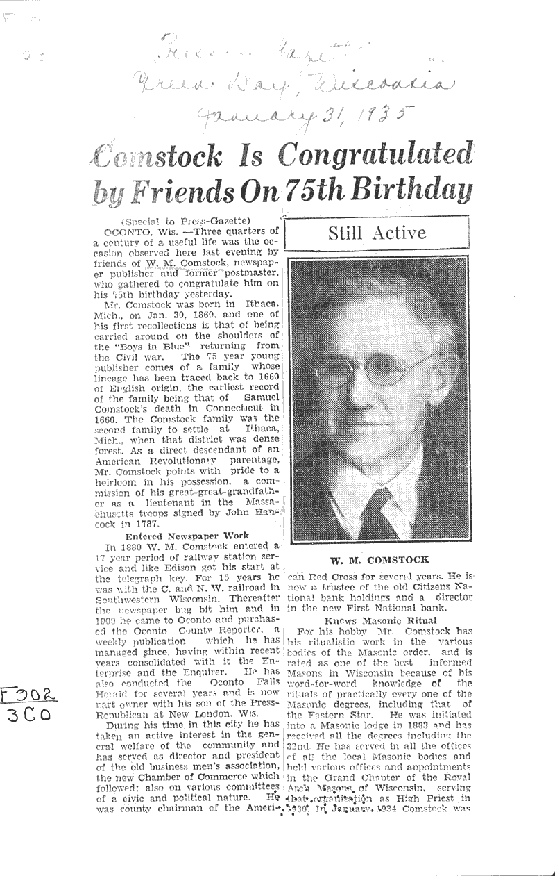  Source: Green Bay Press Gazette Date: 1935-01-31