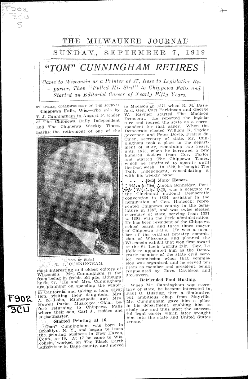  Source: Milwaukee Journal Date: 1919-09-07